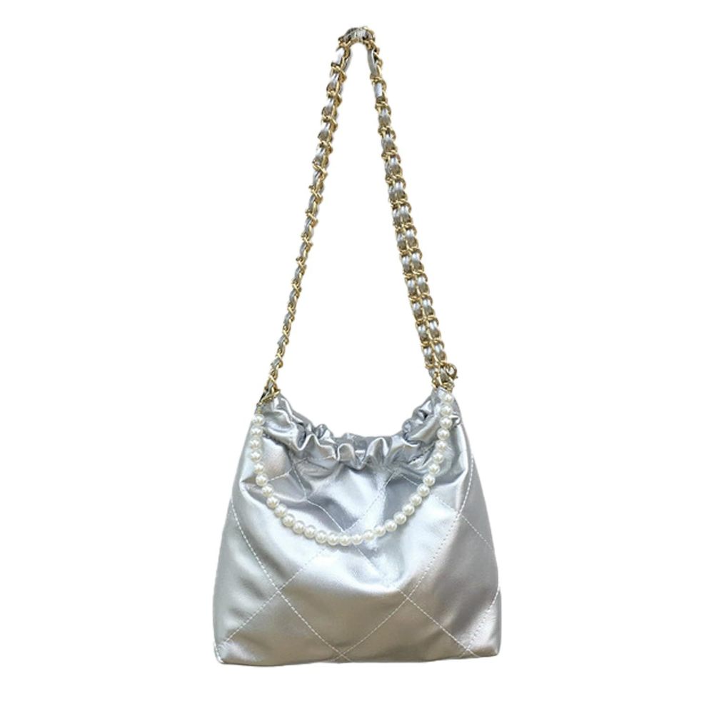 Quilted Tote Bag, Luxury Hobo Shoulder Bag Crossbody Purses B)